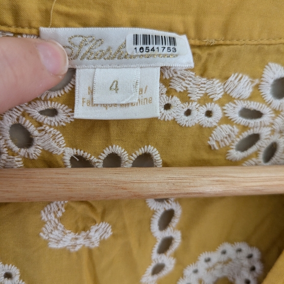 Shoshanna Sicily Midi Dress Size 4 Yellow Eyelet Lace - Picture 5 of 7